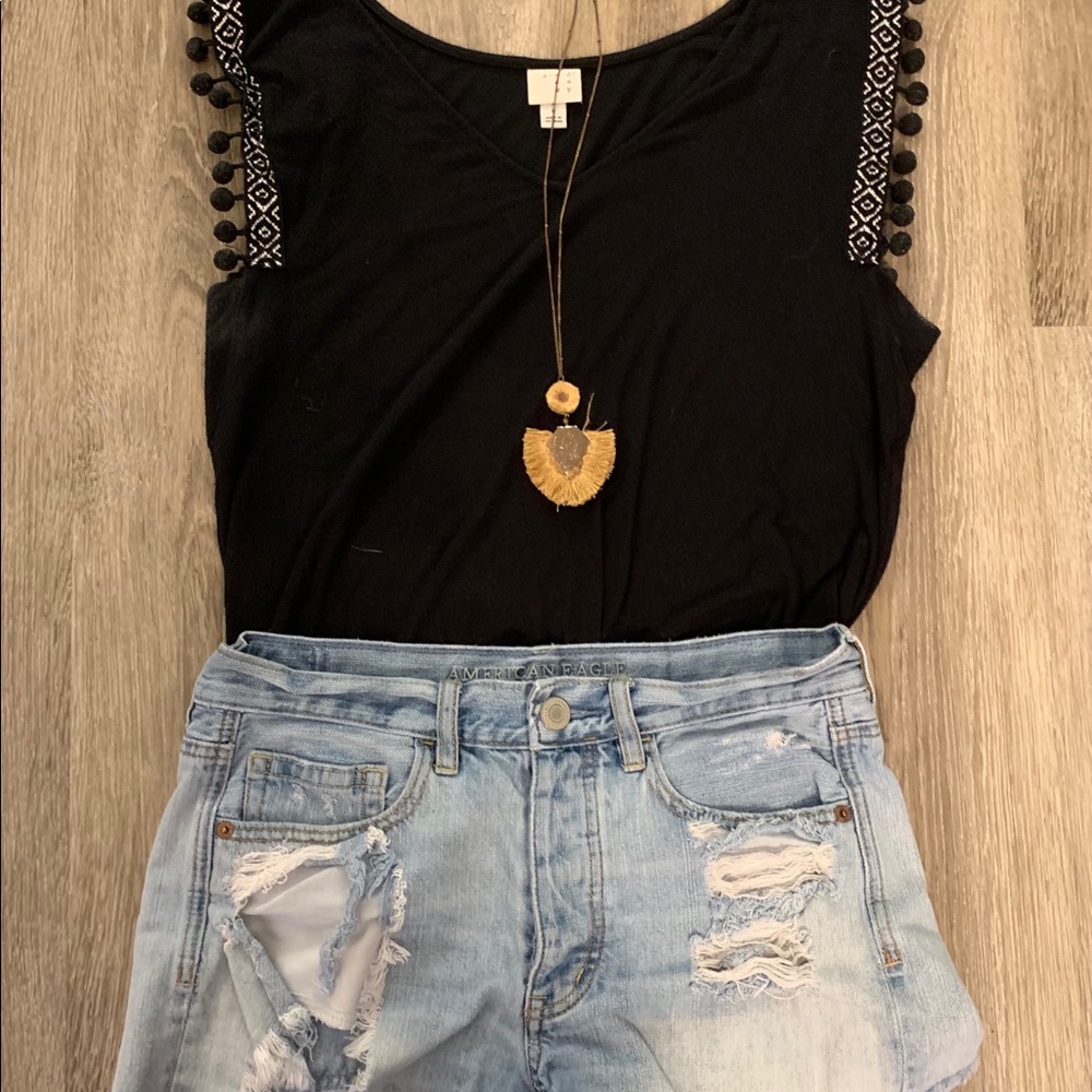 Black tribal top